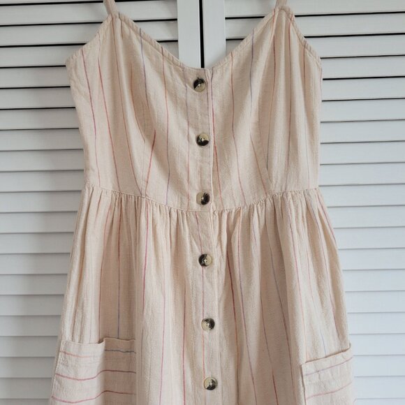 Mango cotton button-front striped dress - Picture 3 of 6